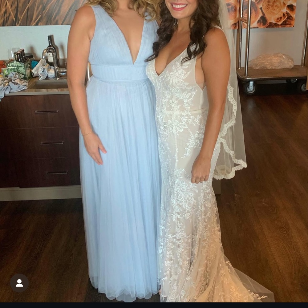 Jenny Yoo Elegant Light Blue Evening Gown